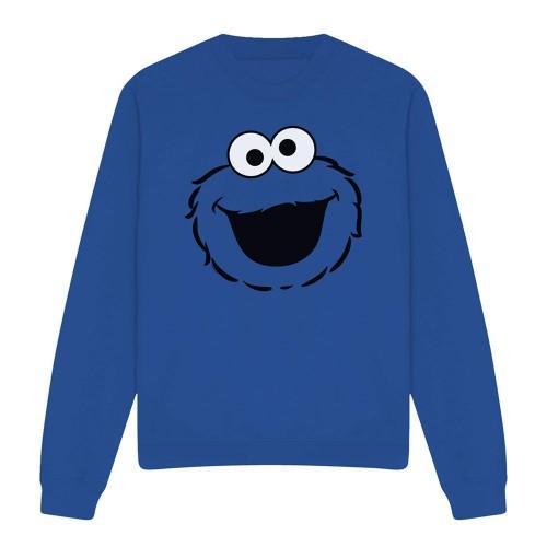 Sesame Street Unisex Adult Cookie Monster Face Sweatshirt