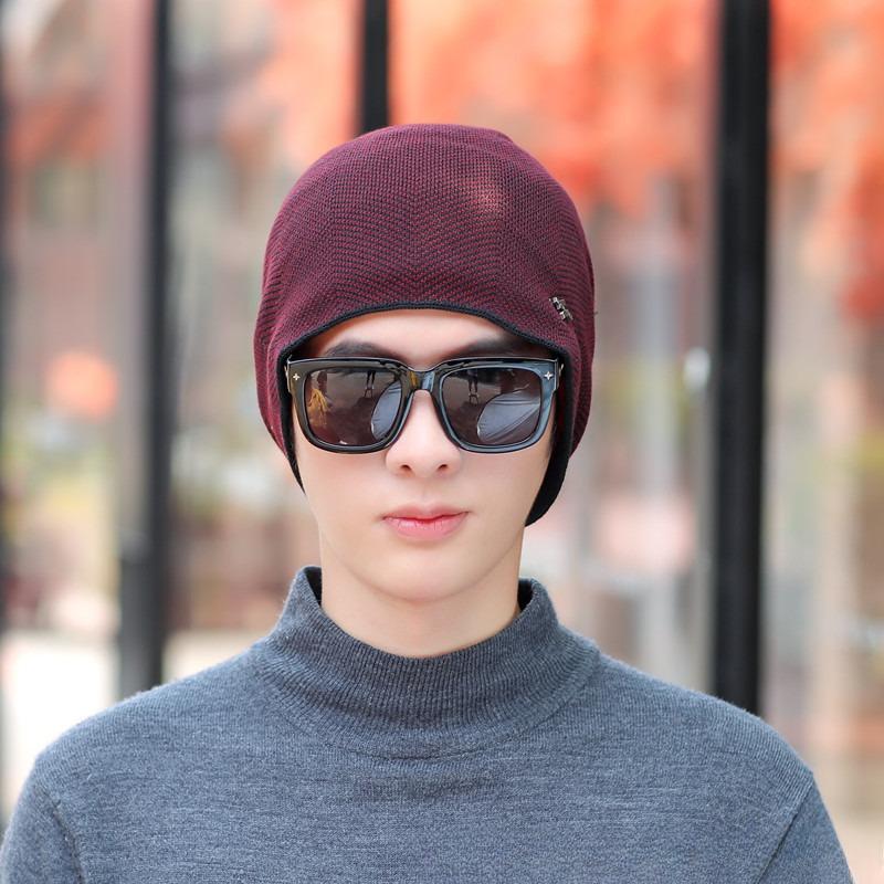 Cappello Caldo Invernale da Uomo Cappelli Casual Lavorati a Maglia per Adulti da Uomo Cappellino Monocolore da Esterno di Marca