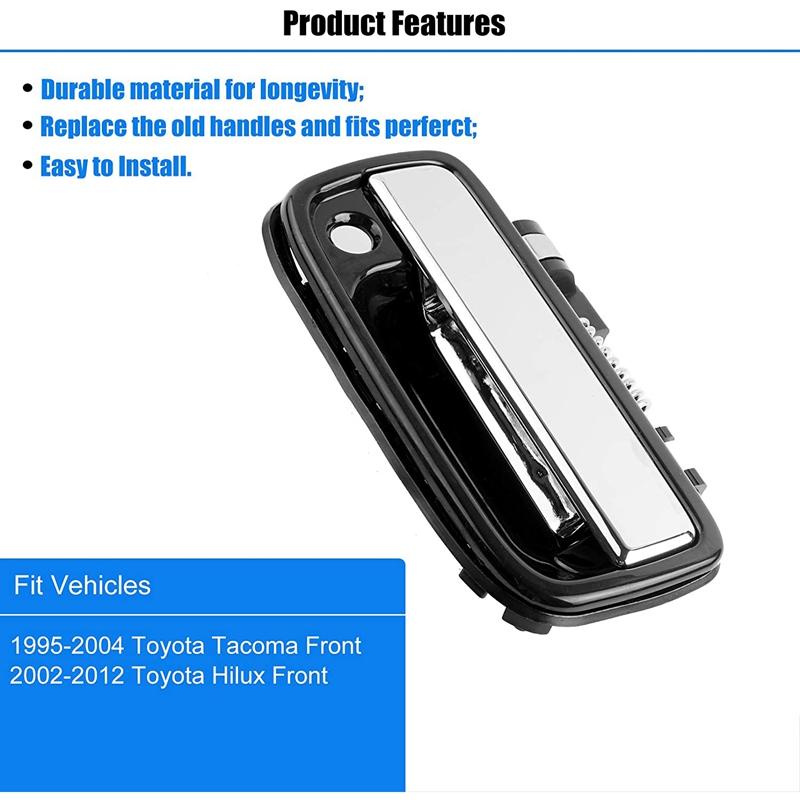 1 pereche șofer față stânga și mâner de ușă exterioară dreapta pentru Toyota Tacoma 1995-2004 Hilux 02-12 69220-35020 69210-35020 piese auto