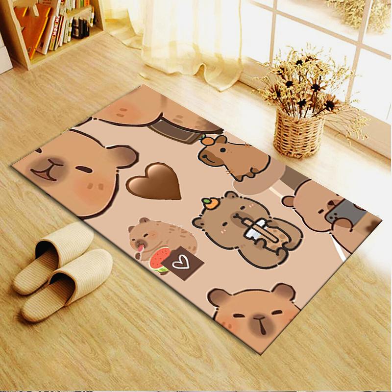 2026 NEW Capybara Carpet Rug for Living Room Bedroom Home Sofa Decoration,Kids Play Non-slip Floor Mat