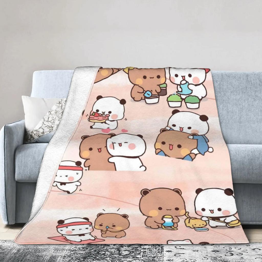Super Soft Flannel Blanket for Girls and Boys Cute Bubu  Dudu Design Travel Throw for Sofa Couch Bed Cover