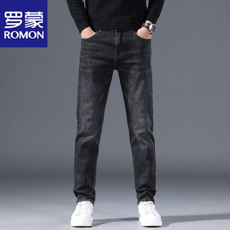 

ROMON Men s Slim Straight Casual Jeans 38