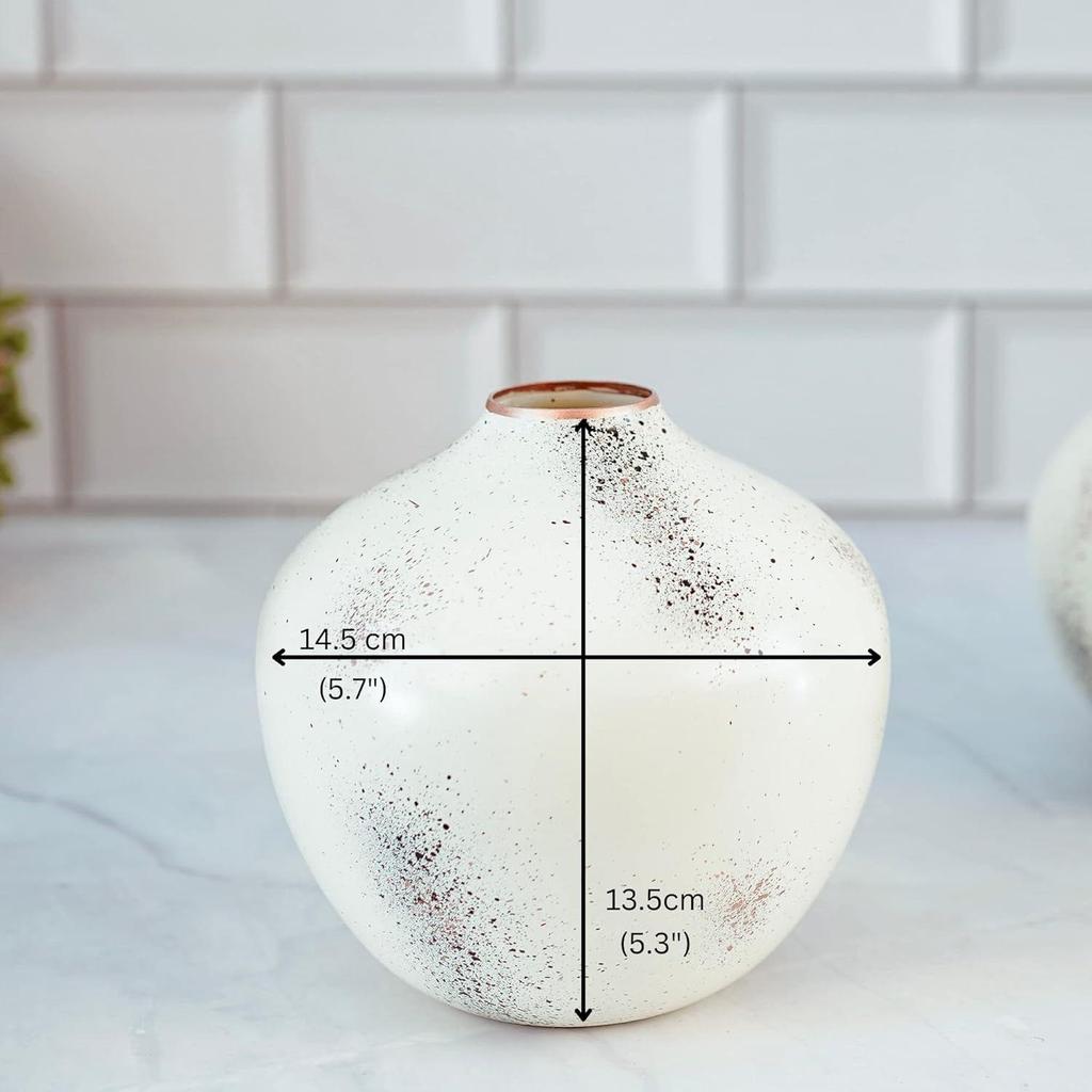 Metal Flower Vase for Home Decor | Table Decorative Item for Bedroom Living Room Office | Best Gift