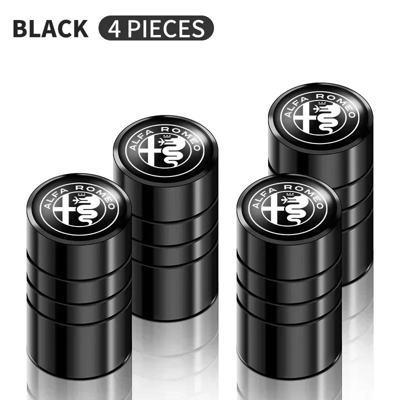 

4Pcs Car Styling Wheel Tires Bolt-in Valve Caps Badge For Alfa Romeo 159 147 156 166 Giulietta Giulia Mito Stelvio Brera Spider