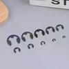 120PCS Black Stainless Steel Retaining Circlip Set Snap Ring E-Clip Washer Assortment For Shaft Fastener M1.5-M10