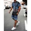 Casual Sports Suit Breathable Outdoor Men's T-shirt Shorts Summer 3D Printed Adult Suit