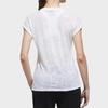 Adidas T Shirts Women's White Crew Neck Moderate EK4713