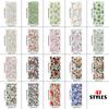 Window Film Static Cling Privacy Protection Stained Glass Film PVC Stained Colorful Plants Flowers Printed Home Decor Stickers