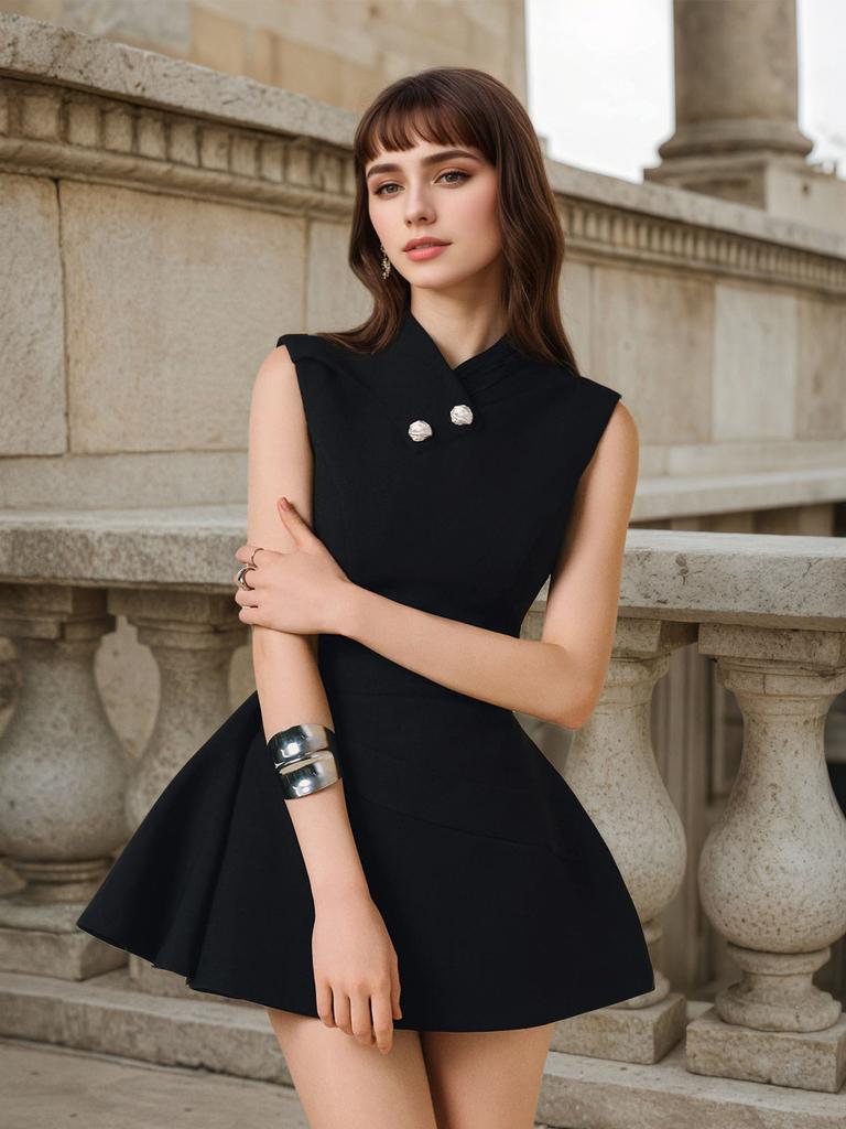 2026 spring new European and American fashion women's clothing sleeveless mini thin dress high sense