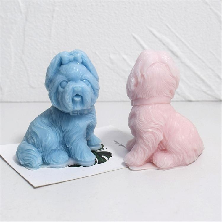 Puppy Candle Molds Lovely Dogs Silicone Mould DIY Baking Molds Craft Soap Mould