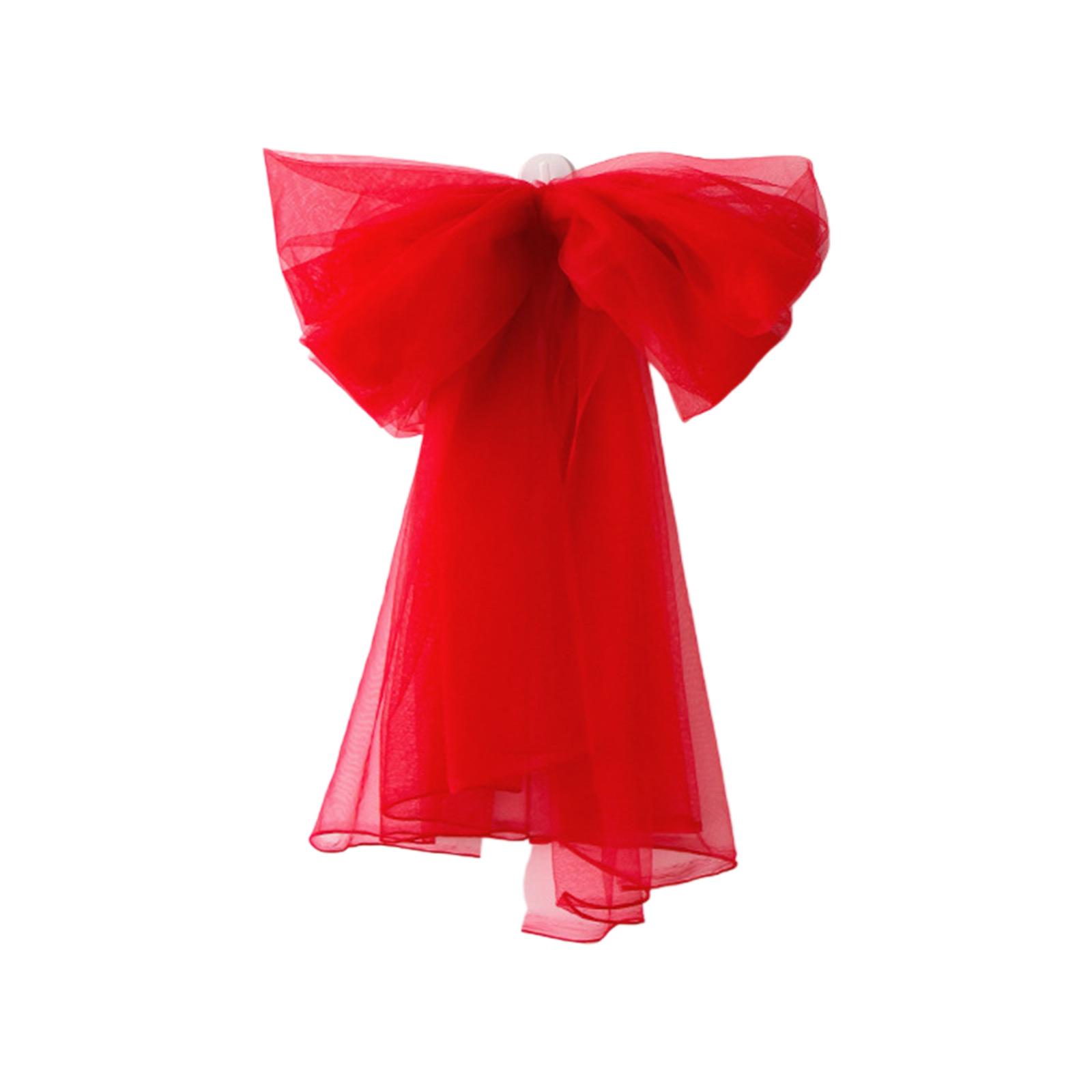 

3D Тюлевий Бант, Прикраса для Новорічної Ялинки, Прикраса для Вітрини Магазину One Size червоний