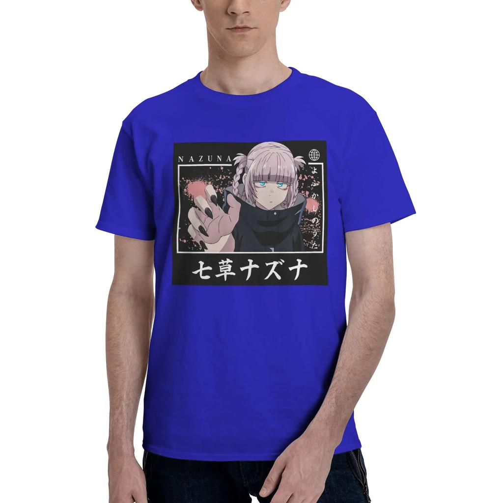 Call of The Night Anime Nazuna Nanakusa  100 Cotton TShirt Mens Classic T Shirts Men Crew Neck Short Sleeve S6XL