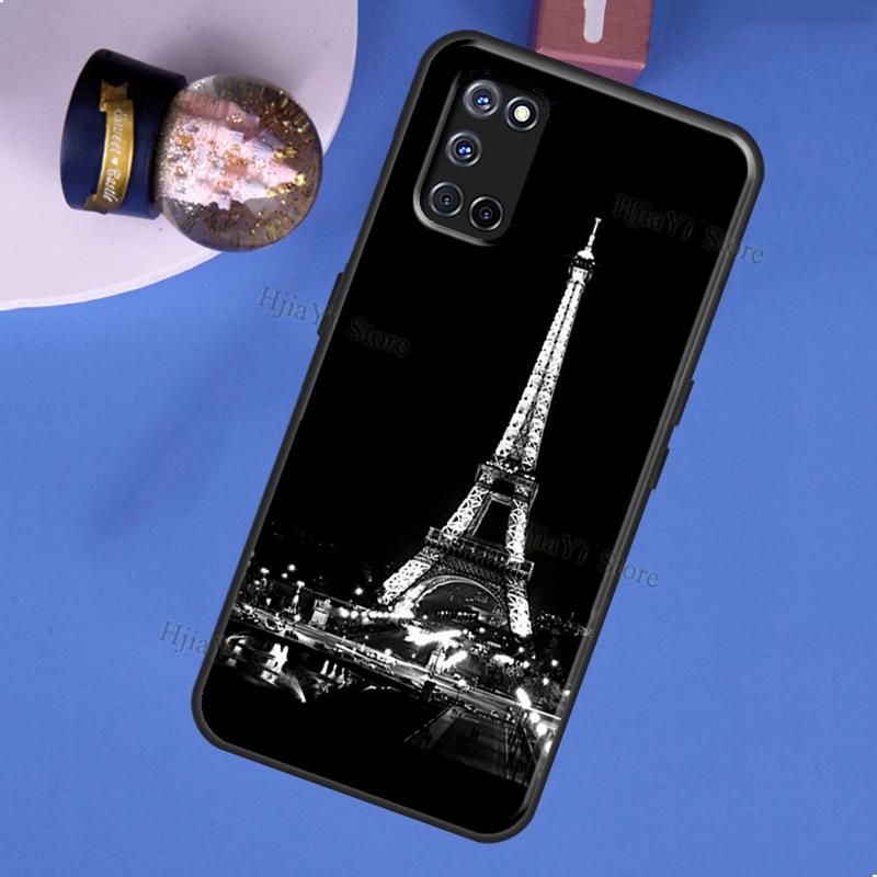 Paris Eiffel Tower Case For OPPO A74 A94 A54 A57 S A77 A76 A96 A52 A72 A91 A93 A5 A9 A31 A53 A15 A16 A17 Cover