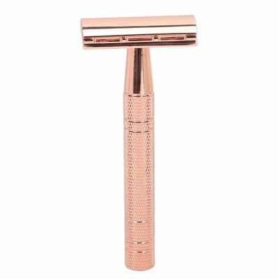 Safety Beard Clipper Handle Double Edges Washable Manual Beard Trimming Cutter for Men Rose Gold