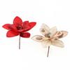 Glitter Artificial Poinsettia Flower 15CM Simulation Flowers New Sequins Flower  Home Decoration