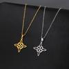 Stainless Steel Witchcraft Clavicle Chain Celtic-Witch-Knot Pendant Choker Chain