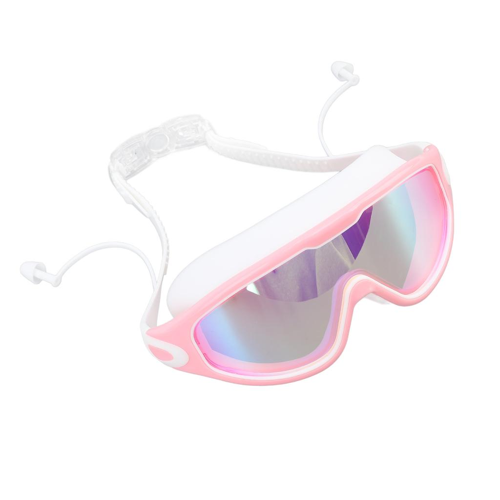 Swim Goggles Wide View Waterproof Anti Fog Swimming Goggles Dazzling Glasses Swim Glasses with Earplugs for Swimming Diving Water Sports