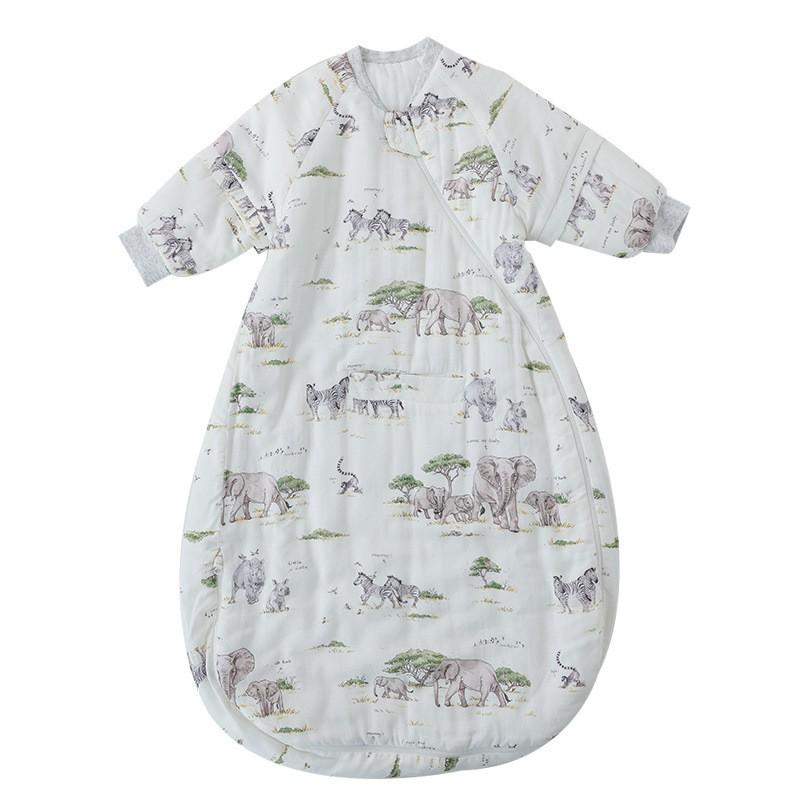 Baby Sleep Sack With Leg Cover Bamboo Cotton Thermal Wear Infants 0-12 Months Winter Warm Sleeping Bag