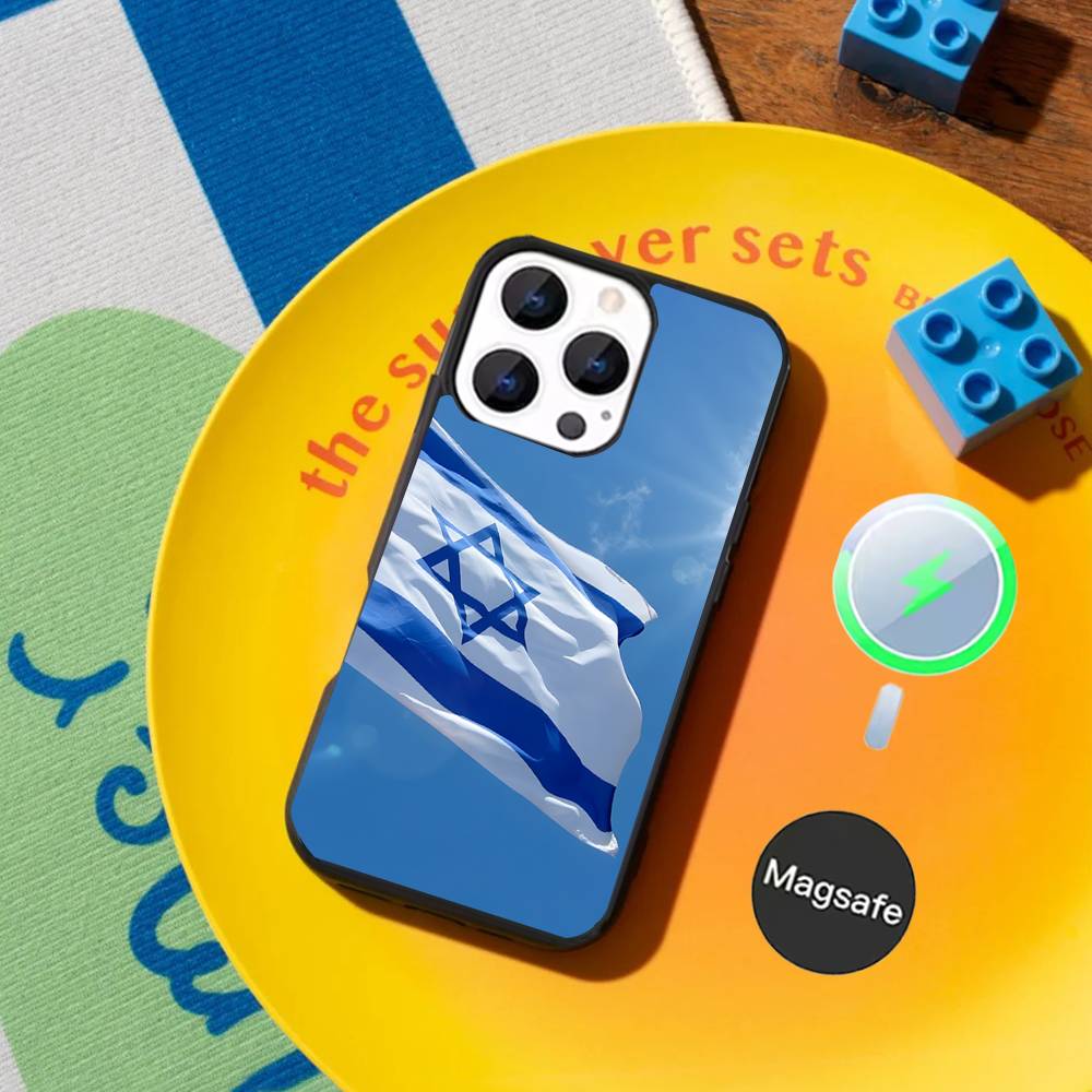Star of David I-Israel Flag Phone Case For iPhone 17,16,15,14,13,12,11,Pro,Max,Plus,Mini,SE4 Magnetic Magsafe Wireless Charging