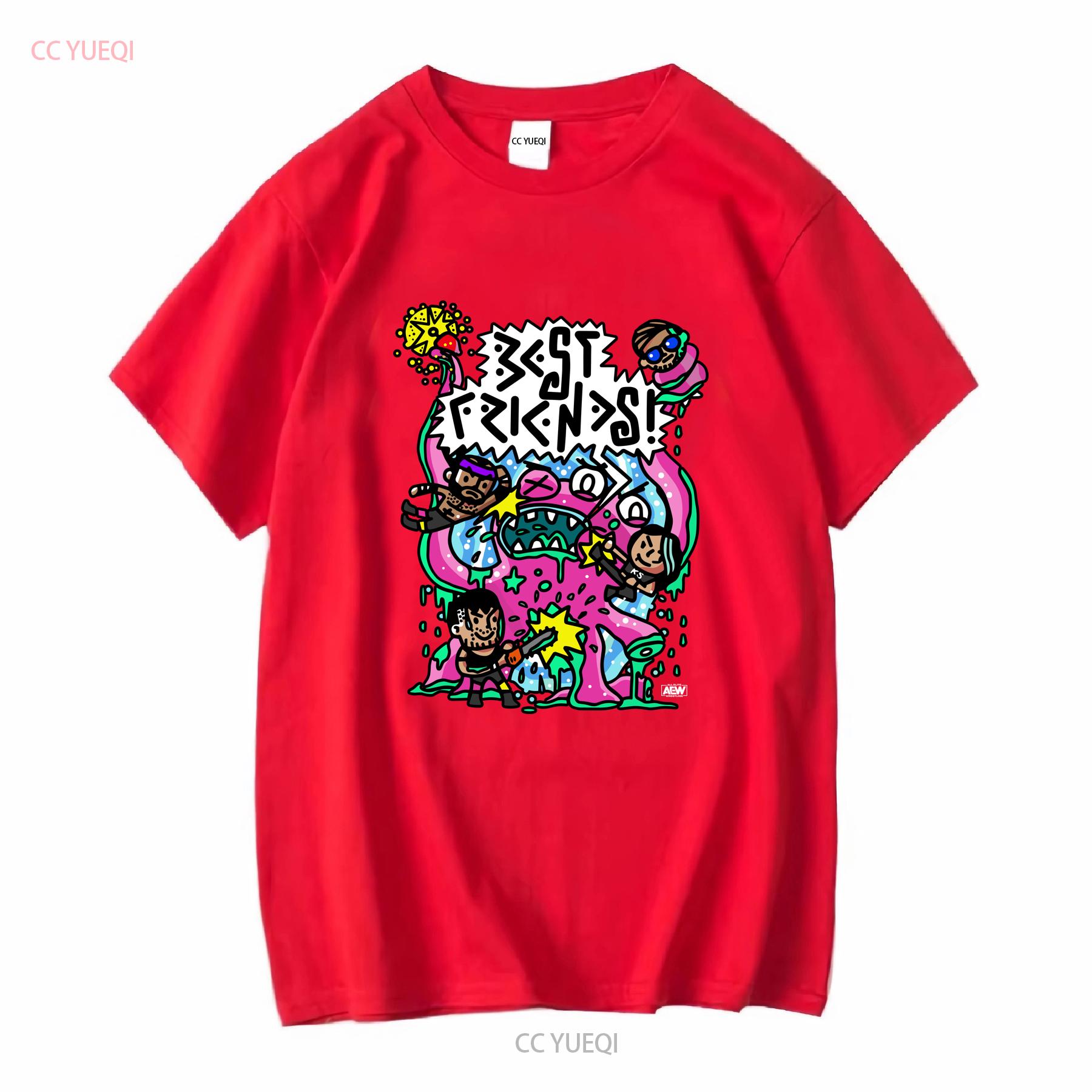 Best Friends Intergalactic Planetary AEW Official T Shirt vintage Washed Casual Slightly Unisex homme graphic Stylish S