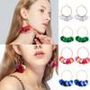 Sequin Flower Colorful Earrings In Alloy For Trendy And Creative Style