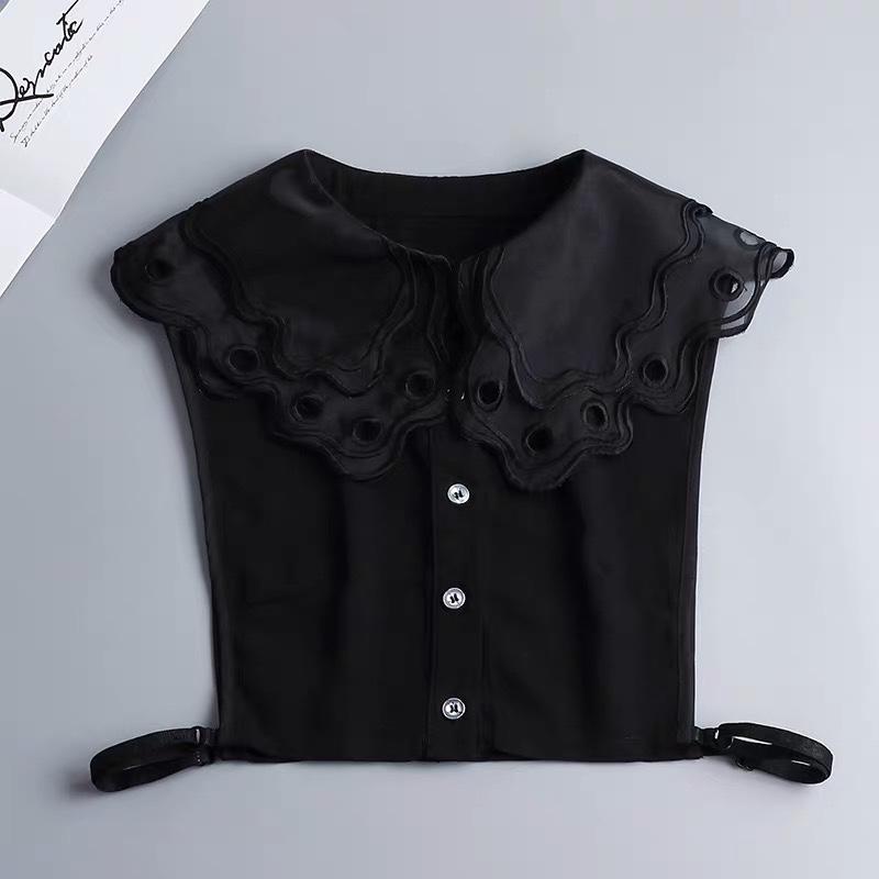 Fashion Fake Collared Shirt Lace False Collar Woman Vintage Detachable White Collar For Sweater Blouse Half Shirt Accessories