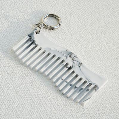 Fine Bay Recycled Wave Comb Mini Keyring Gray
