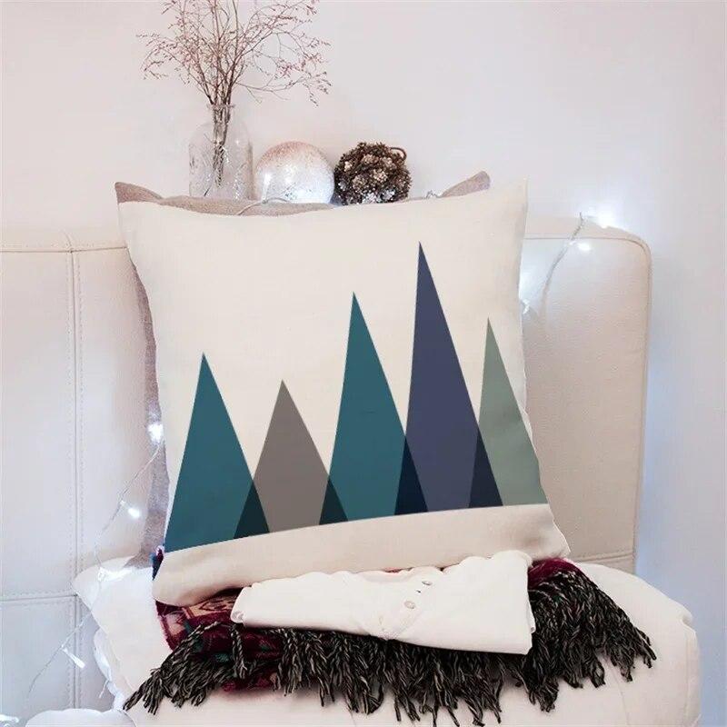 45x45cm Creative Geometric Elk Pillowcase Living Room Sofa Office Seat Car Cushion Cover  Ornament Home Decoration