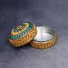 Putrika Traditional Haldi Multicolor Stone Kumkum Box|Puja Worship|Navratri Gift| Diwali Gift|