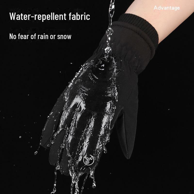 H3 Men's Waterproof Winter Ski Gloves: Velvet-Lined, Non-Slip, Touchscreen, Warm for Outdoor Sports & Cycling