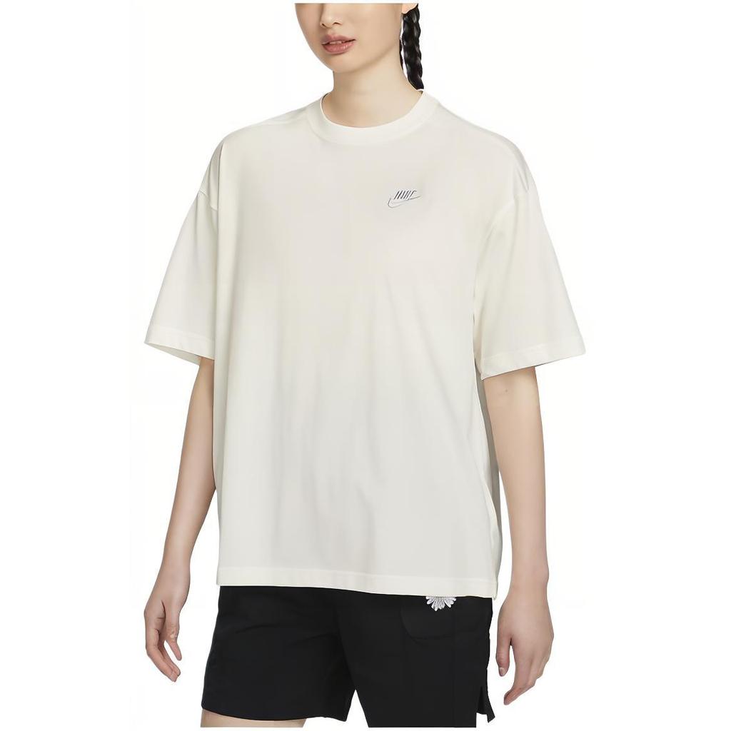 Nike Sportswear Drop Shoulder Sleeve T Shirt Women's Sail White HJ9427-133