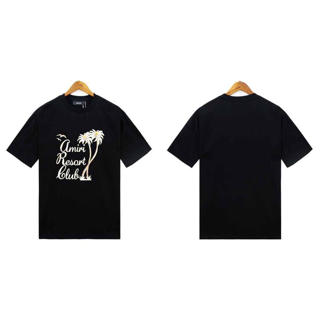 2215 Amiri 2025 Sommer Neue Herren- und Damenmode Lose Hochwertige Baumwolle Plus Size T-Shirt Paar T-Shirt