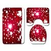 Christmas Bathroom Floor Mat Toilet Three-Piece Set