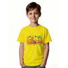 European Sizes Cute Cartoon Fruit Dance T-Shirt - Featuring a Smiling Orange for Girls, Tropical Mango for Boys