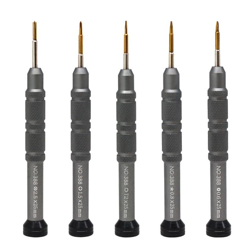 Aluminum Alloy Magnetic Flathead Screwdriver for Mobile Phone Repair with S2 Bit.