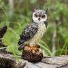 Resin Owl Statue Fake Owl Outdoor Sculpture Creative Ornament Animal Sculpture Lawn Yard Decor for Garden Living Room Office