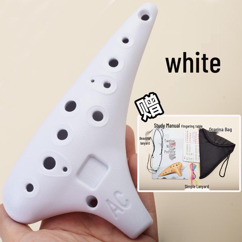 Durable Beginner 12-Hole C-Key Alto Ocarina for Kids & Classrooms