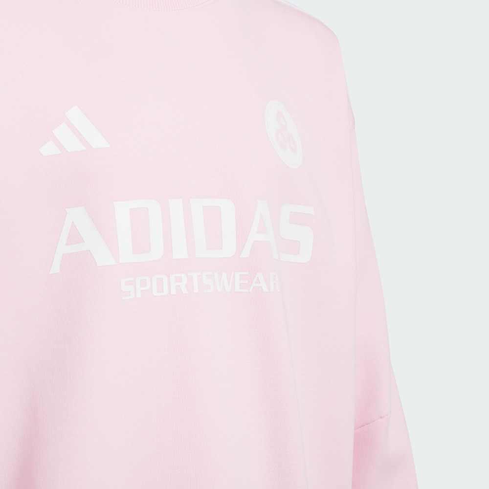 New Adidas Sweatshirt SPORTSWEAR Clear Pink Children Aged 3-7 Years Old JN1738