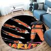 Naruto Fire Sage Mode Round Area Rug Carpet Rug For Living Room Bedroom Sofa Playroom Decor Nonslip Floor Mat