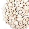 20-50pcs/lot 13 16 20mm Natural Round Wooden Beads Bulk Spiral Loose Ball Wood Beads For DIY Jewelry Making Findings Accessories