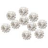 Rhinestone Button Diamond Shape Crystal Pearl Buttons Decorative Alloy Buttons for Bags and Garments