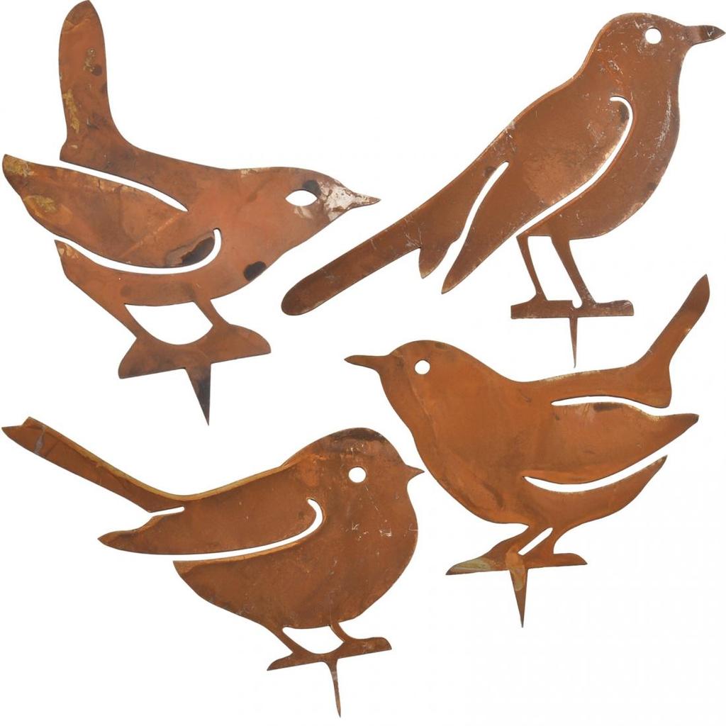 Garden Stake Metal Birds Decorative Ornament Figures