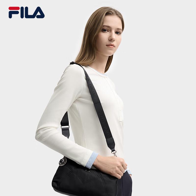 Fila Women's Faux Two-Piece Slim Fit Knit Henley Shirt