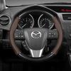Für Mazda 3 6 CX5 2 CX3 CX9 MX5 RX8 Axela Demio Atenza MS GJI GH Skyactiv Auto Kohlefaser Leder Rutschfeste Lenkradabdeckung