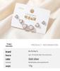 High-Quality Copper-Plated Gold Triangle Stud Earrings with Imitation Pearls - Set of Three Fashionable Pairs