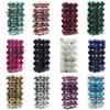 36Pcs 4cm Christmas Tree Color Ball Electroplating Multi Styles Boxed Unbreakable Reusable Scene Layout Plastic Xmas Party Decor Hanging Ball Pendant