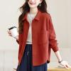 Spring Autumn Womens Hoodie Coat Loose Fit Korean Style Fashionable Belly Cover Cardigan Casual Top