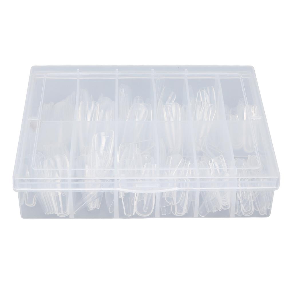 240pcs Artificial Ultra Thin Nail Tips Transparent False Nail Extension Tips Clear Nail Tips