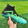 35-47 Botas de fútbol altas para hombres, zapatos de fútbol de cuero con clavos largos de gran tamaño, zapatos de fútbol para niños