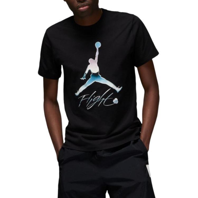 Jordan T Shirts Men's Black Crew Neck Moderate DV8414-010